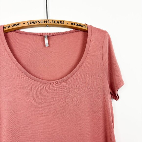 BKE CORE Womens XS Pink Scoop Neck Modal Top Oversized Super Soft - Picture 4 of 5